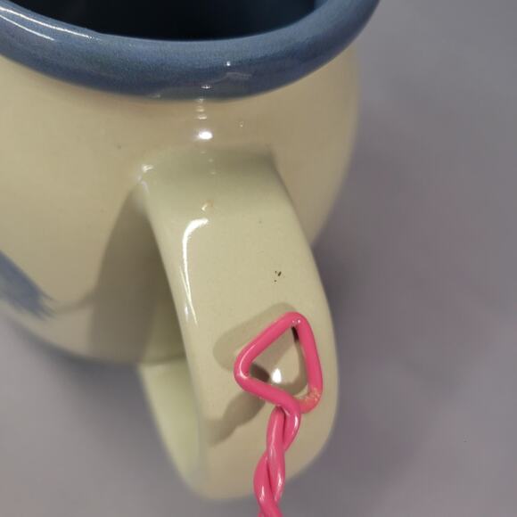 Vintage Rooster Farmhouse Vase Pitcher Jug 1983 Ceramic Handle 6" by Jacaman - Picture 11 of 12